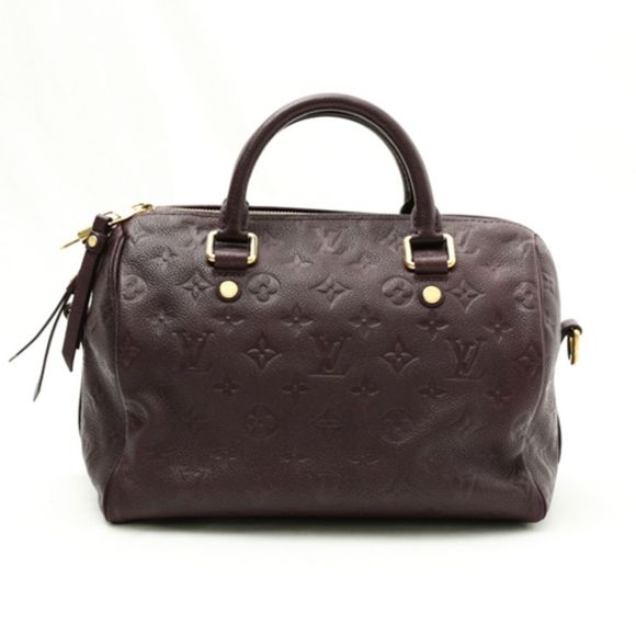 Louis Vuitton Speedy Bandouliere 25 Empreinte Leather Shoulder Bag Black - Picture 3 of 8